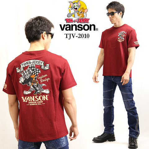 半袖Tシャツ VANSON×TOM&JERRY tjv-2010