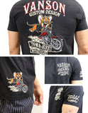 ベア天竺半袖Tシャツ VANSON×TOM&JERRY tjv-2021