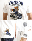 ベア天竺半袖Tシャツ VANSON×TOM&JERRY tjv-2021