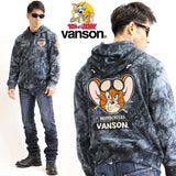 裏毛フルジップパーカー VANSON×TOM&JERRY tjv-2030