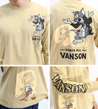 天竺長袖Tシャツ VANSON×TOM&JERRY tjv-2130