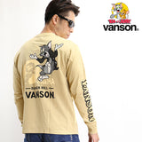 天竺長袖Tシャツ VANSON×TOM&JERRY tjv-2130