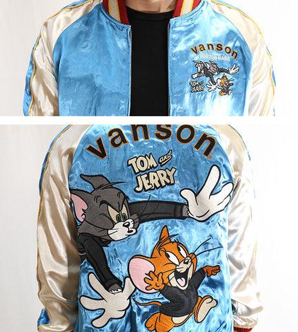 レーヨンリバーシブルスカジャン VANSON×TOM&JERRY tjv-2135