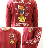 天竺長袖Tシャツ VANSON×TOM&JERRY tjv-2202