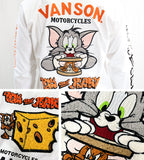 天竺長袖Tシャツ VANSON×TOM&JERRY tjv-2203