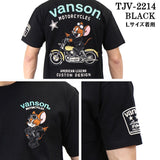 天竺半袖Tシャツ VANSON×TOM&JERRY バンソン トム＆ジェリー tjv-2214