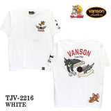 天竺半袖Tシャツ VANSON×TOM&JERRY バンソン トム＆ジェリー tjv-2216