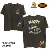 天竺半袖Tシャツ VANSON×TOM&JERRY バンソン トム＆ジェリー tjv-2216