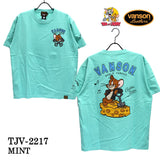 天竺半袖Tシャツ VANSON×TOM&JERRY バンソン トム＆ジェリー tjv-2217