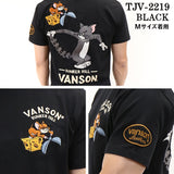 ベア天竺半袖Tシャツ VANSON×TOM&JERRY バンソン トム＆ジェリー tjv-2219