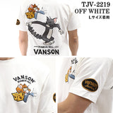 ベア天竺半袖Tシャツ VANSON×TOM&JERRY バンソン トム＆ジェリー tjv-2219