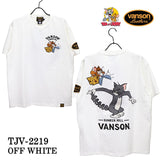 ベア天竺半袖Tシャツ VANSON×TOM&JERRY バンソン トム＆ジェリー tjv-2219