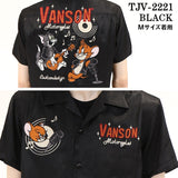 レーヨン 半袖シャツ VANSON×TOM&JERRY バンソン トム＆ジェリー tjv-2221