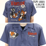 レーヨン 半袖シャツ VANSON×TOM&JERRY バンソン トム＆ジェリー tjv-2221