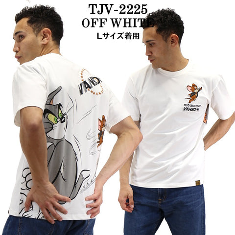 ベア天竺半袖Tシャツ VANSON×TOM&JERRY バンソン トム＆ジェリー tjv-2225