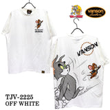 ベア天竺半袖Tシャツ VANSON×TOM&JERRY バンソン トム＆ジェリー tjv-2225