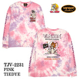 天竺長袖Tシャツ VANSON×TOM&JERRY トムジェリ ロンTEE tjv-2231