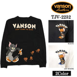 VANSON×TOM&JERRY バンソン トムジェリ コラボ 天竺長袖Tシャツ ロンTEE tjv-2232