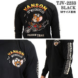 天竺長袖Tシャツ VANSON×TOM&JERRY トムジェリ ロンTEE tjv-2233