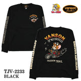 天竺長袖Tシャツ VANSON×TOM&JERRY トムジェリ ロンTEE tjv-2233