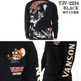 天竺長袖Tシャツ VANSON×TOM&JERRY トムジェリ ロンTEE tjv-2234