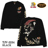 天竺長袖Tシャツ VANSON×TOM&JERRY トムジェリ ロンTEE tjv-2234