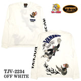 天竺長袖Tシャツ VANSON×TOM&JERRY トムジェリ ロンTEE tjv-2234