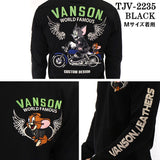 天竺長袖Tシャツ VANSON×TOM&JERRY トムジェリ ロンTEE tjv-2235