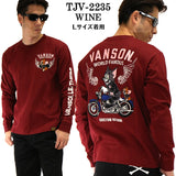 天竺長袖Tシャツ VANSON×TOM&JERRY トムジェリ ロンTEE tjv-2235