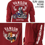 天竺長袖Tシャツ VANSON×TOM&JERRY トムジェリ ロンTEE tjv-2235