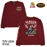 天竺長袖Tシャツ VANSON×TOM&JERRY トムジェリ ロンTEE tjv-2235