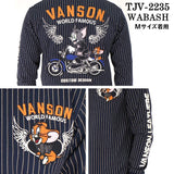 天竺長袖Tシャツ VANSON×TOM&JERRY トムジェリ ロンTEE tjv-2235