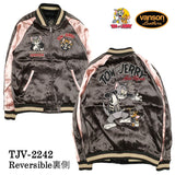 レーヨンリバーシブルスカジャン VANSON×TOM&JERRY バンソン トムジェリ tjv-2242