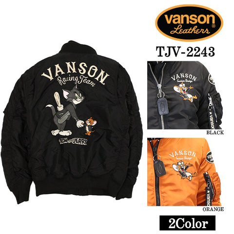 MA-1 VANSON×TOM&JERRY トムアンドジェリー フライトジャケット tjv-2243