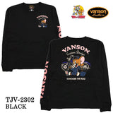 VANSON×TOM&JERRY バンソン トムジェリ コラボ 天竺 長袖Tシャツ ロンTEE tjv-2302