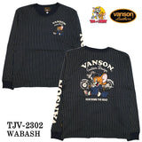 VANSON×TOM&JERRY バンソン トムジェリ コラボ 天竺 長袖Tシャツ ロンTEE tjv-2302