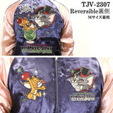 VANSON×TOM&JERRY バンソン トムとジェリー レーヨンリバーシブルスカジャン tjv-2307