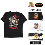 VANSON×TOM&JERRY バンソン トム＆ジェリー 天竺半袖Tシャツ tjv-2310