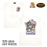 VANSON×TOM&JERRY バンソン トム＆ジェリー 天竺半袖Tシャツ tjv-2310