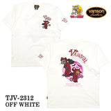 VANSON×TOM&JERRY バンソン トム＆ジェリー 天竺 半袖Tシャツ tjv-2312