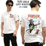 VANSON×TOM&JERRY バンソン トム＆ジェリー 天竺半袖Tシャツ tjv-2313