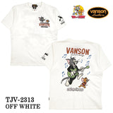 VANSON×TOM&JERRY バンソン トム＆ジェリー 天竺半袖Tシャツ tjv-2313