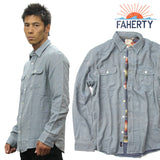 FAHERTY BRAND ファリティブランド 長袖シャツ オーガニックコットン セラーペストライプ wm1414