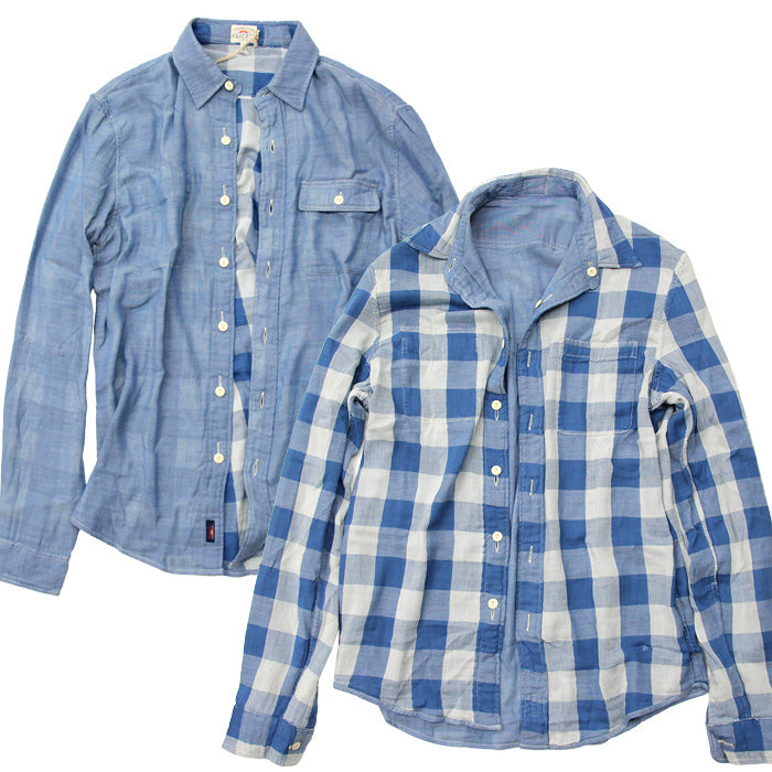FAHERTY BRAND ファリティブランド リバーシブル 長袖シャツ バッファローチェック オーガニックコットン wm3521