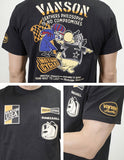 天竺ポケ付き半袖Tシャツ VANSON×WACKY RACES wrv-2007