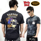 天竺ポケ付き半袖Tシャツ VANSON×WACKY RACES wrv-2007