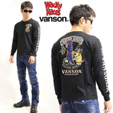 天竺長袖Tシャツ VANSON×WACKY RACES＆ブラック魔王 wrv-2015