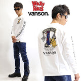 天竺長袖Tシャツ VANSON×WACKY RACES＆ブラック魔王 wrv-2015