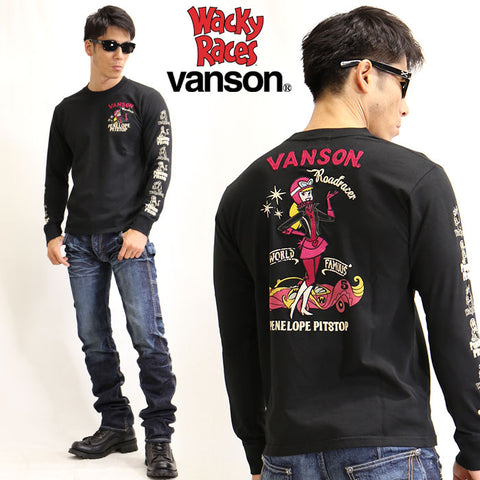 長袖Tシャツ VANSON×WACKY RACES バンソン ミルクちゃん wrv-2016