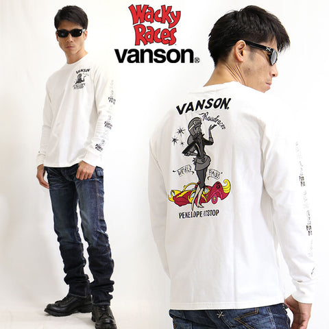 長袖Tシャツ VANSON×WACKY RACES バンソン ミルクちゃん wrv-2016